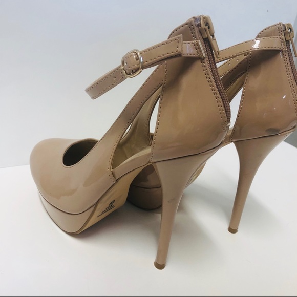 🛍 Nude platform heels w ankle strap - Picture 7 of 8